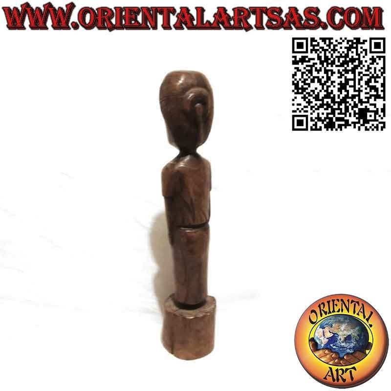 Rare antique fine wood carving of a lady from Malaysian Borneo