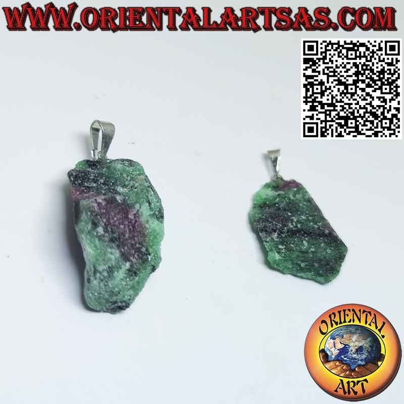 Pendentif Rubis Zoisite Brut Naturel - Hypoallergénique