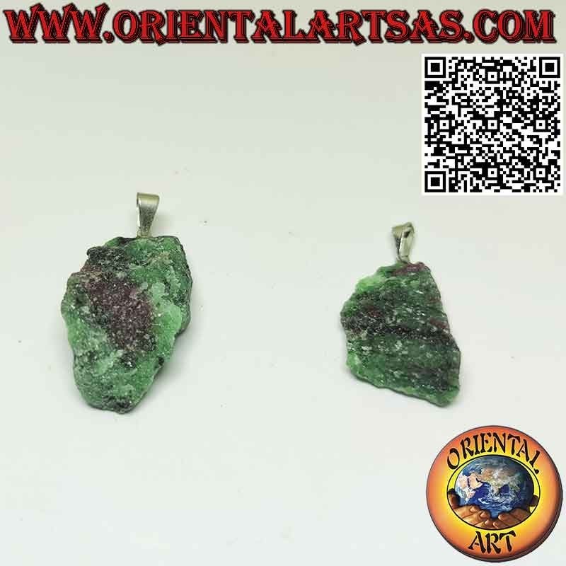 Ciondolo Rubino Zoisite Naturale Grezzo Anallergico | Oriental Art