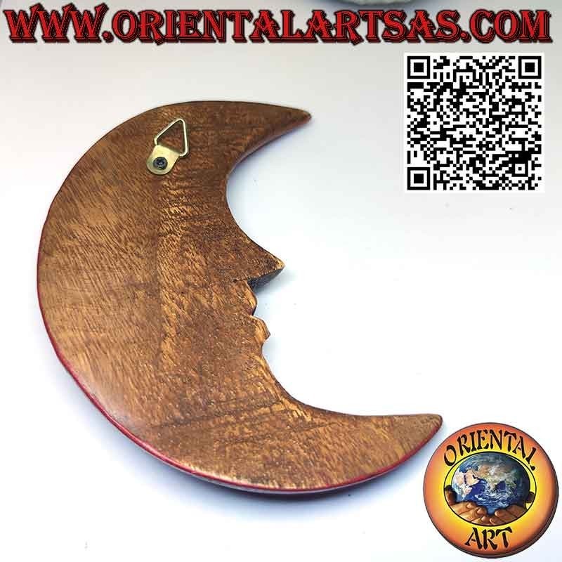 Wooden wall moon with warm colors pacioccona (small)