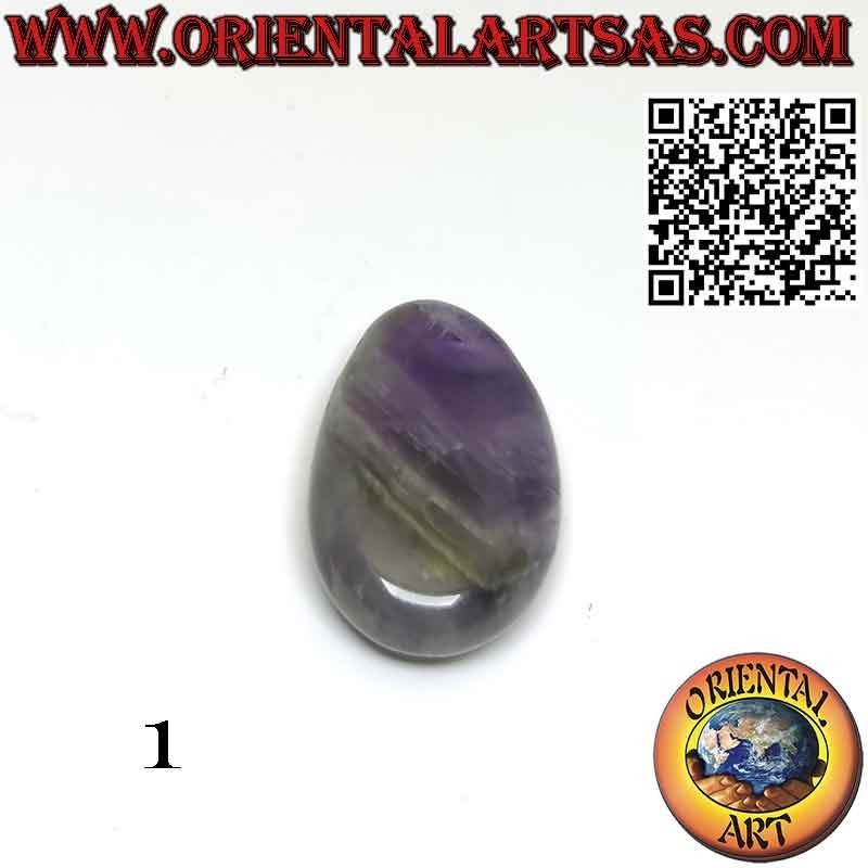 Colgante Amatista Natural Pulida Calada con Cordón