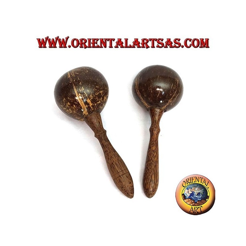 par de maracas en coco