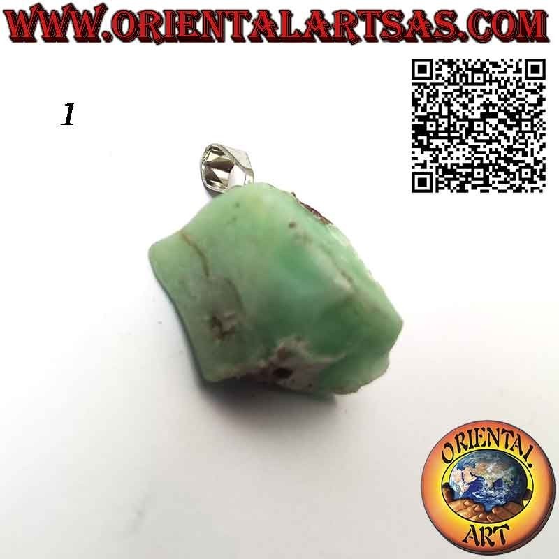 Roh-Chrysopras Anhänger Naturstein Unikat | Oriental Art