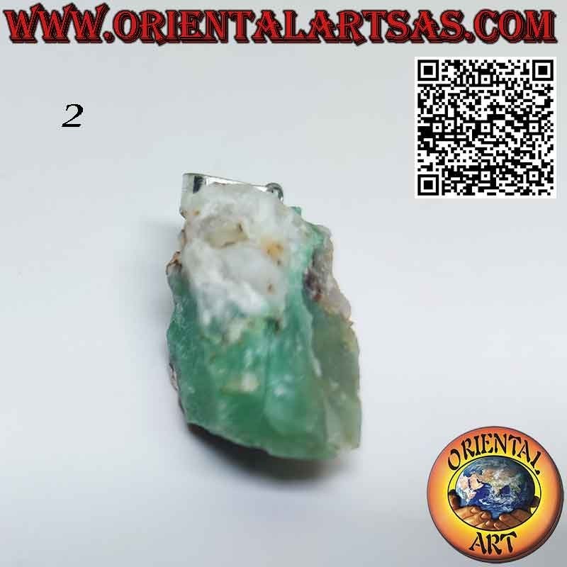 Natural Raw Chrysoprase Pendant - Hypoallergenic | Oriental Art