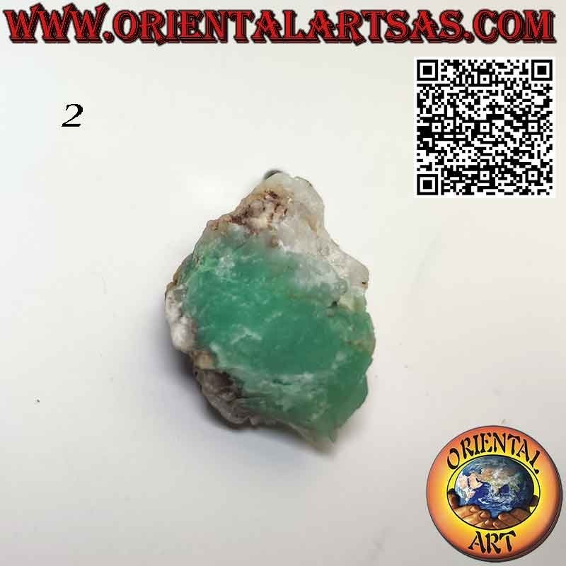 Pendentif Chrysoprase Brute Naturelle - Hypoallergénique