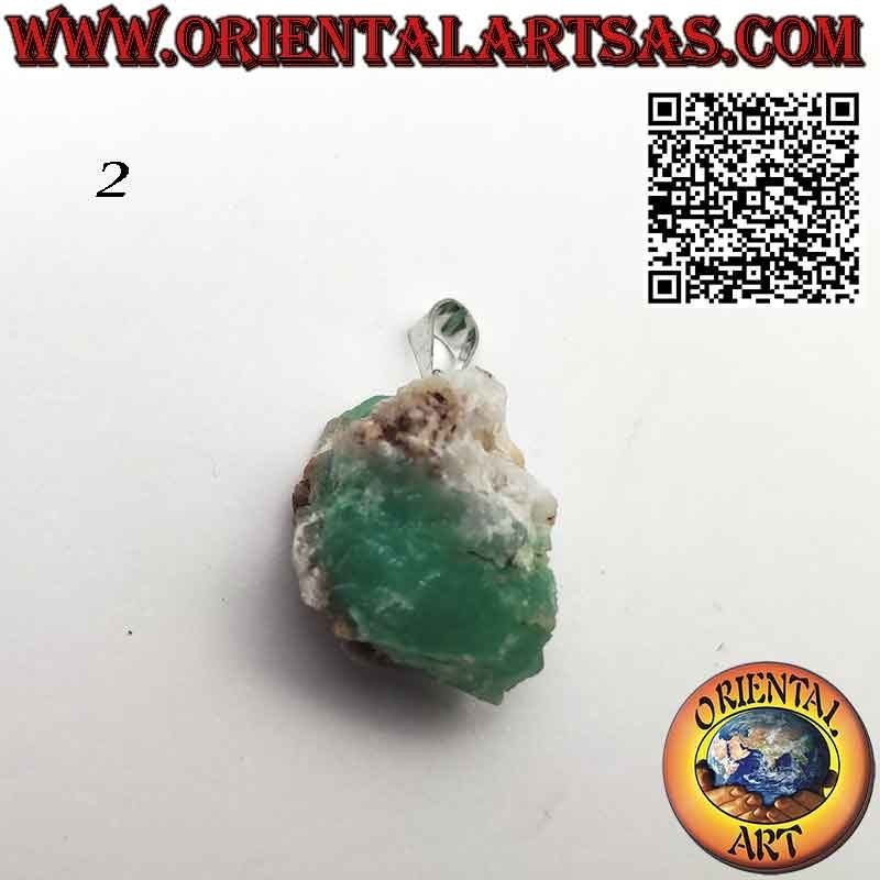 Natural Raw Chrysoprase Pendant - Hypoallergenic | Oriental Art