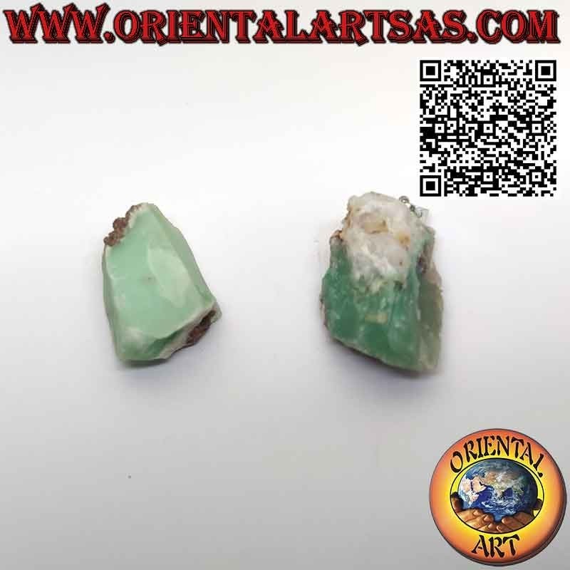 Pendentif Chrysoprase Brute Naturelle - Hypoallergénique