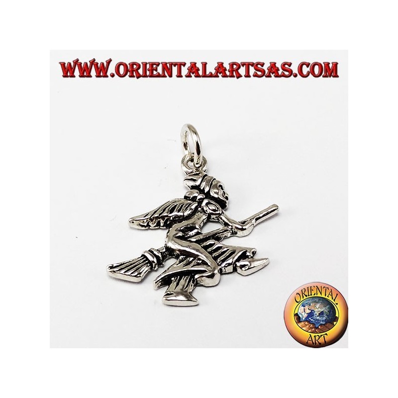 Silver Pendant Witch (befana)