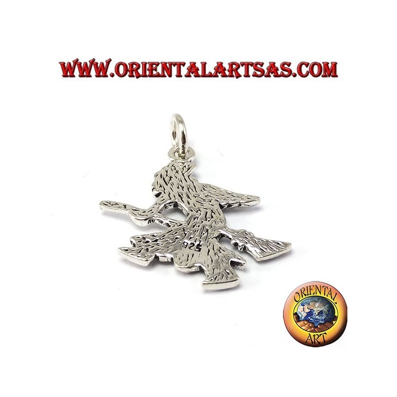 Silver Pendant Witch (befana)