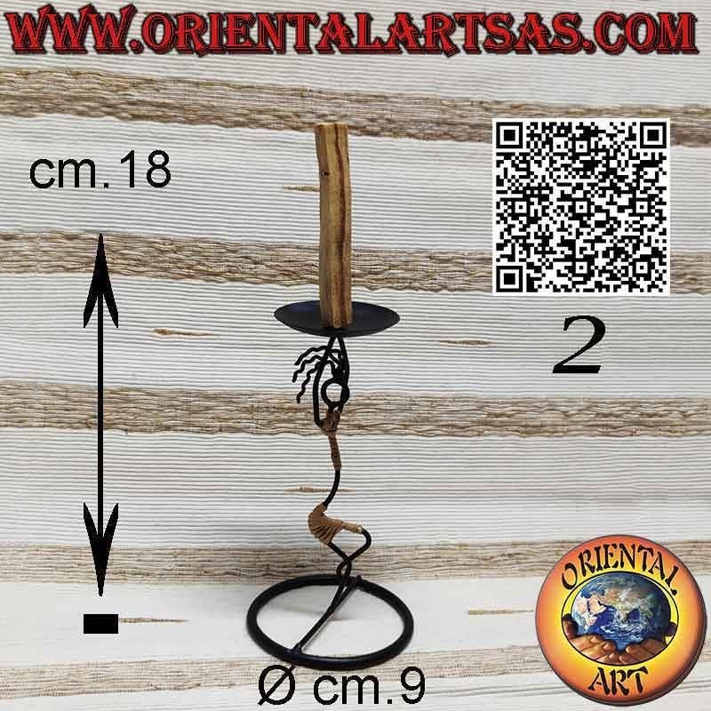 Burner for Palo Santo sticks of incense in wrought iron