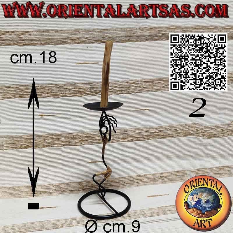 Quemador para varitas de incienso de Palo Santo en hierro forjado