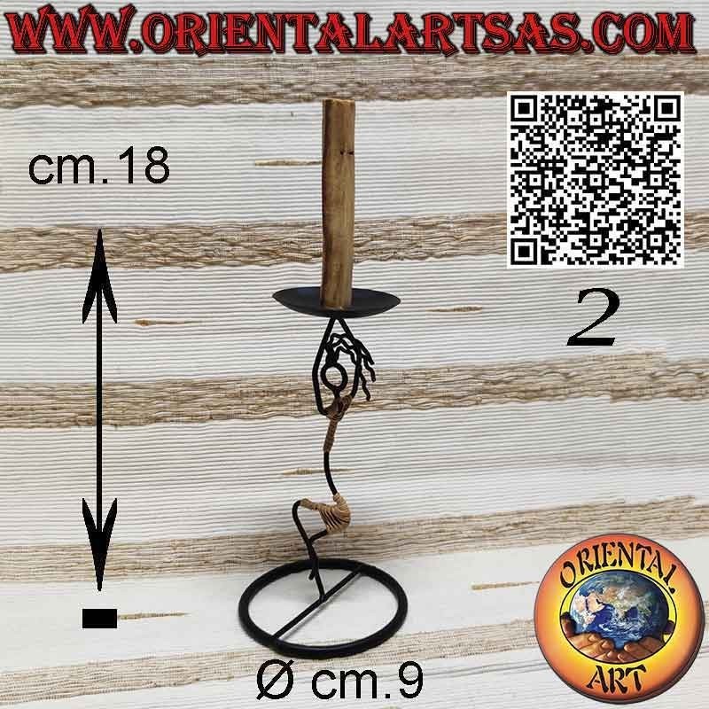 Burner for Palo Santo sticks of incense in wrought iron