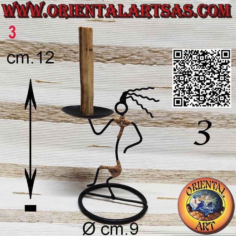 Burner for Palo Santo sticks of incense in wrought iron