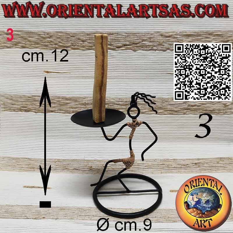 Burner for Palo Santo sticks of incense in wrought iron