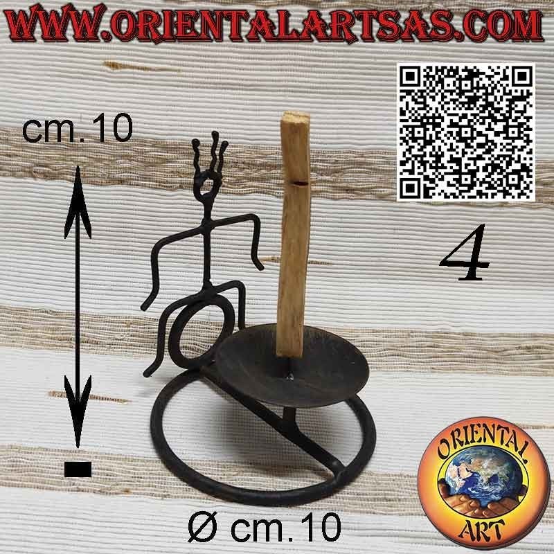 Quemador para varitas de incienso de Palo Santo en hierro forjado