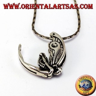 Silver pendant, Fairy in flight