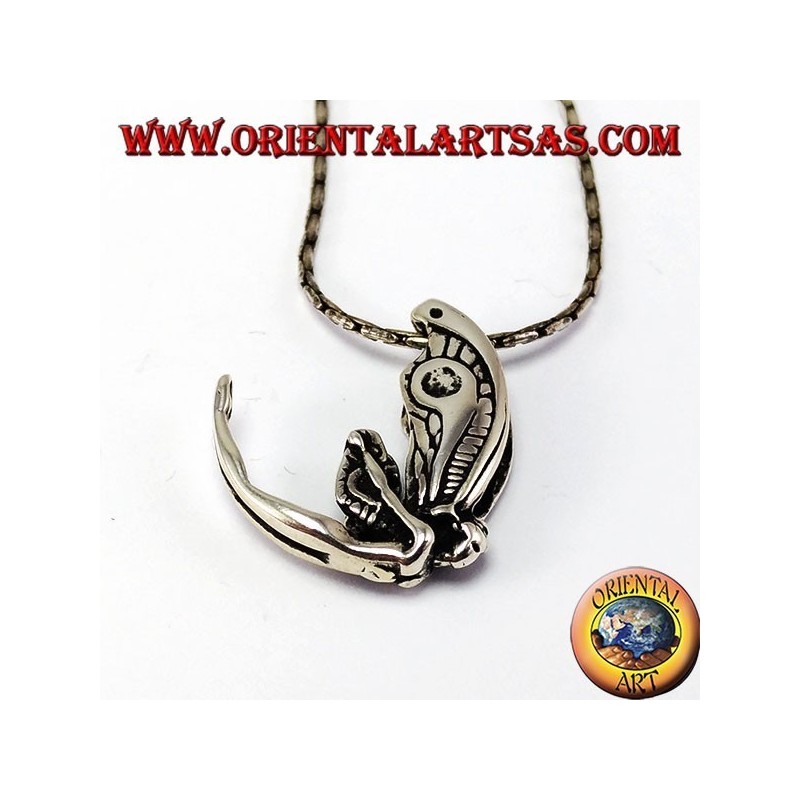 Pendentif argent, Fée en vol