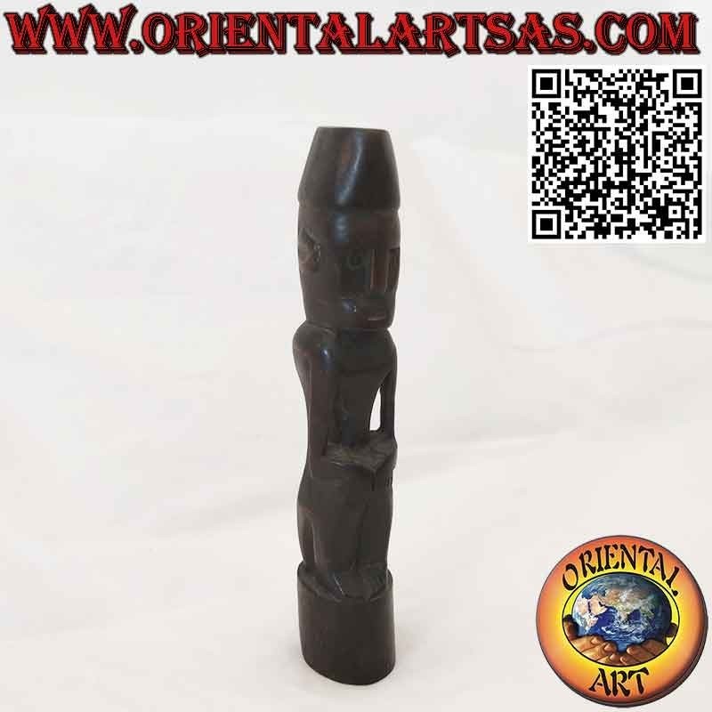 Ironwood sentado Dayak Kalimantan Borneo Ancestor Estatua