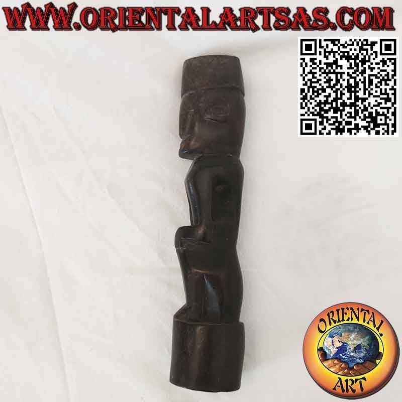 Ironwood sentado Dayak Kalimantan Borneo Ancestor Estatua