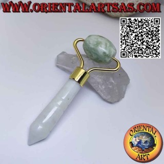 Massageroller „Face Roller“ aus natürlicher Jade für kleine Gua Sha