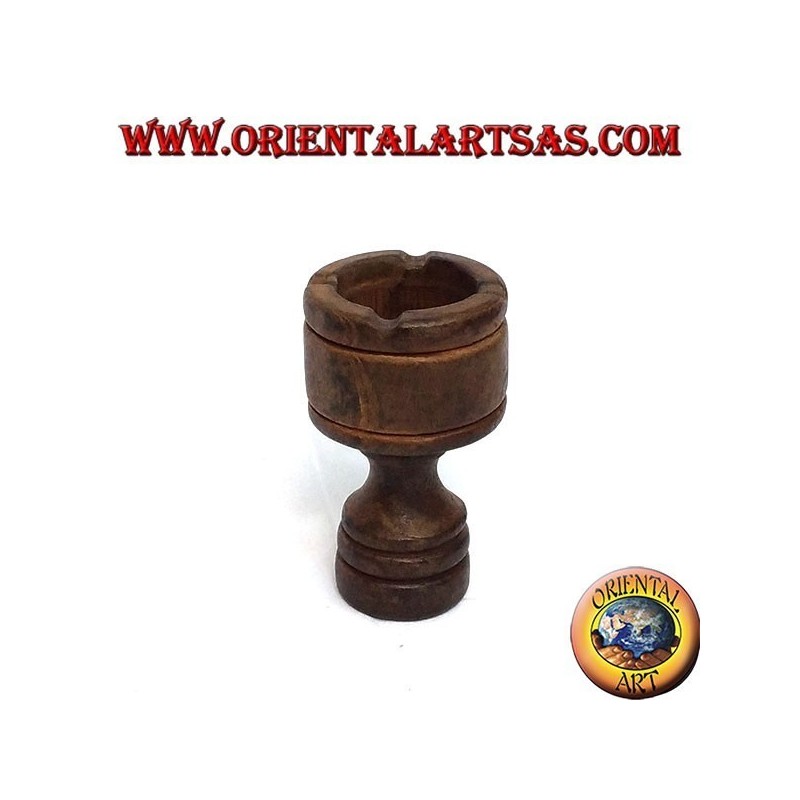 Chalky teak wood ashtray
