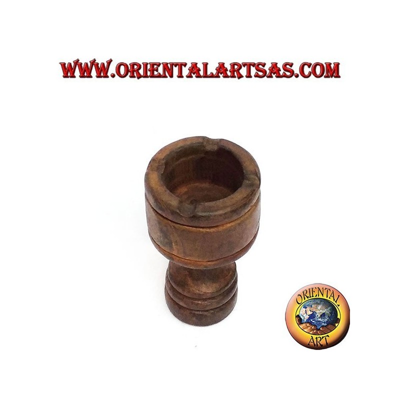 Aschenbecher Tasse Teakholz