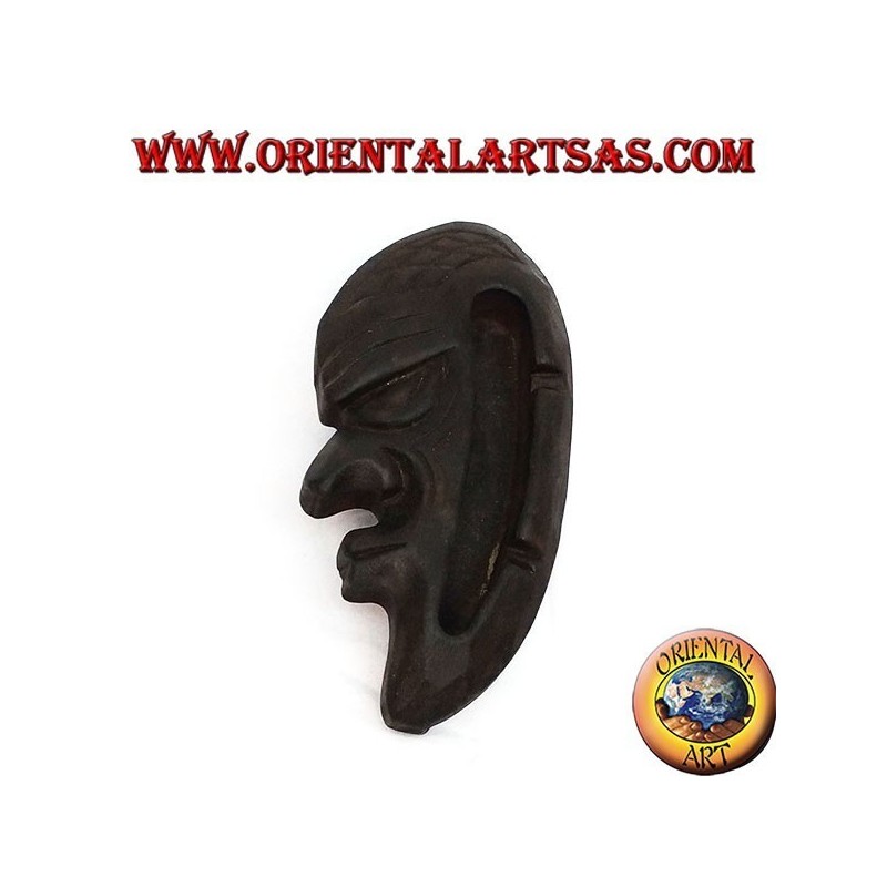 Aschenbecher Teakholz-Maske