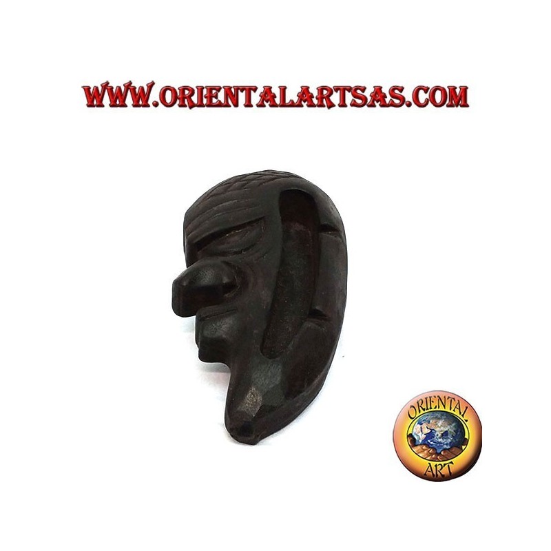 Teak wood mask ashtray