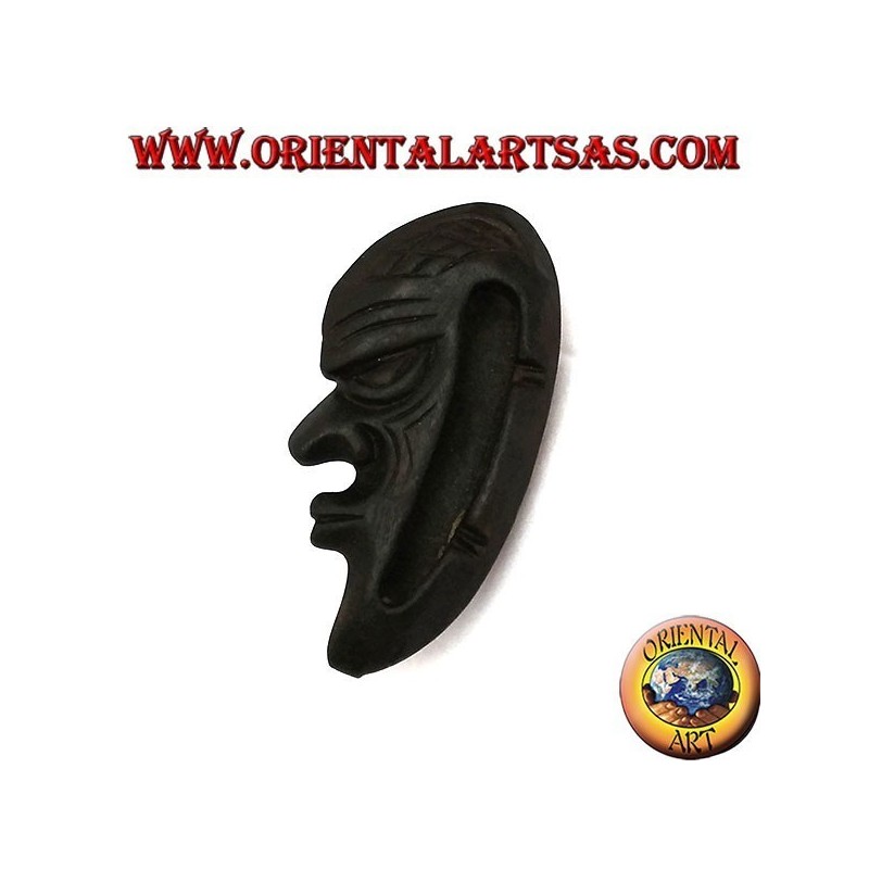 Teak wood mask ashtray
