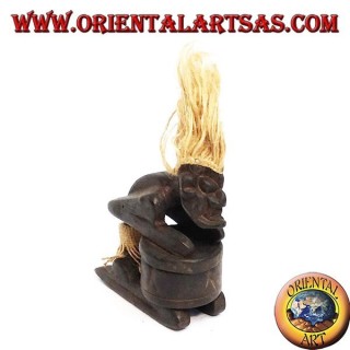statuetta tribale in legno a scatola richiudibile