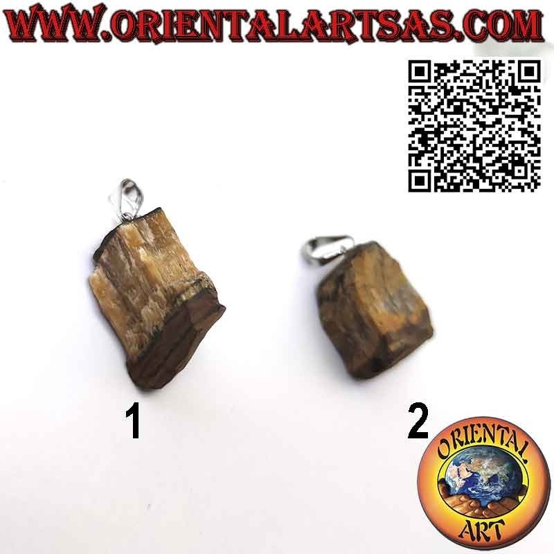 Natural Raw Tiger's Eye Pendant Hypoallergenic | Oriental Art