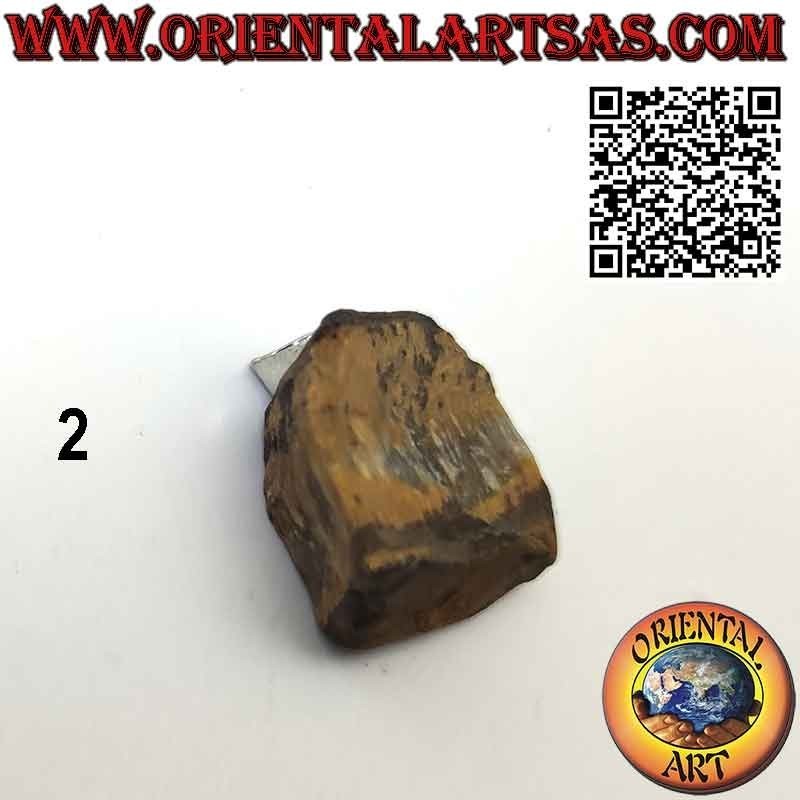 Natural Raw Tiger's Eye Pendant Hypoallergenic | Oriental Art