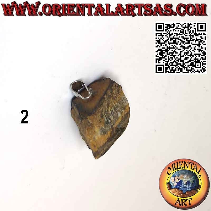 Natural Raw Tiger's Eye Pendant Hypoallergenic | Oriental Art