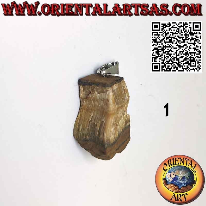 Colgante Ojo de Tigre Bruto Natural Hipoalergénico