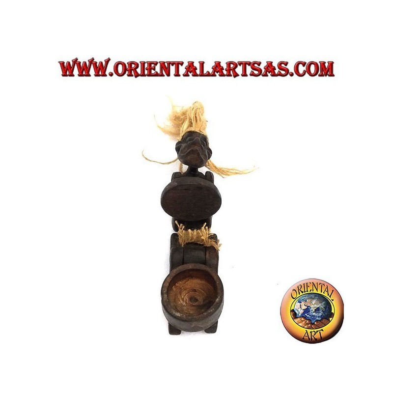 Tribal wooden statuette with reclosable box