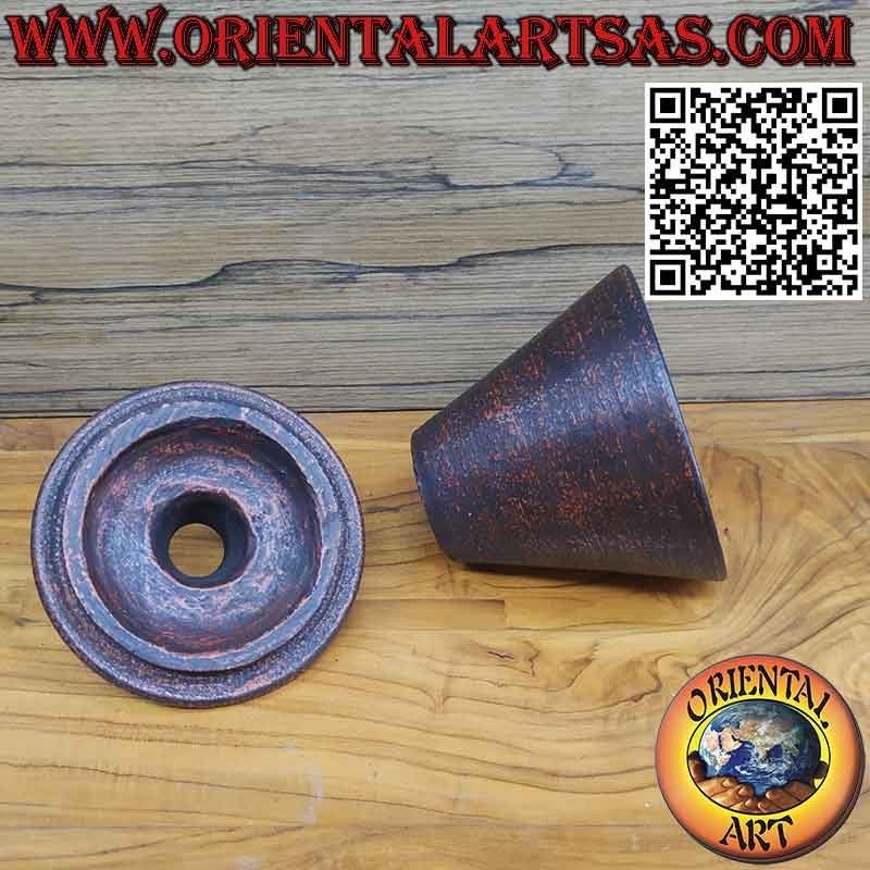 Jarrón porta flores con tapa troncocónica