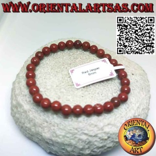 Bracelet Jaspe Rouge Naturel Élastique 6mm