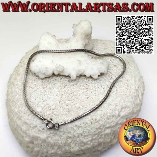 Bracelet serpent indonésien carré 2 mm en argent massif 925‰