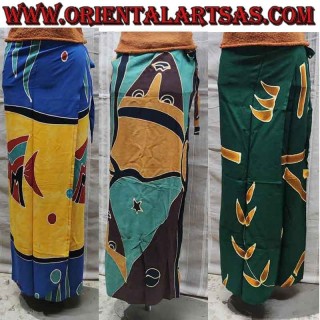 Sarong skirt with various colors and designs, fresh and resistant fabric