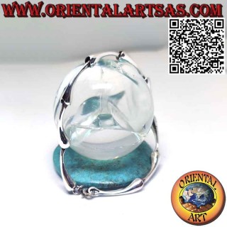 Beau bracelet en argent massif 925 avec neuf joncs rigides