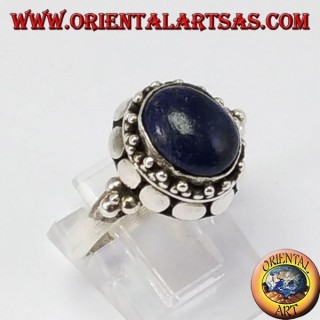 Anello d'argento con Lapislazzuli naturale ovale