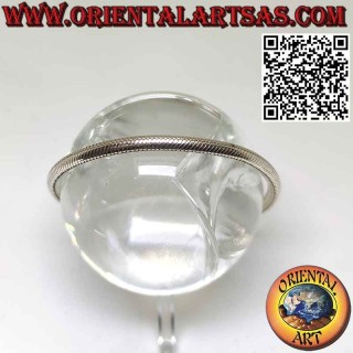 Klassisches 19 cm x 4 mm großes „Schlangen“-Gliederarmband aus massivem Silber