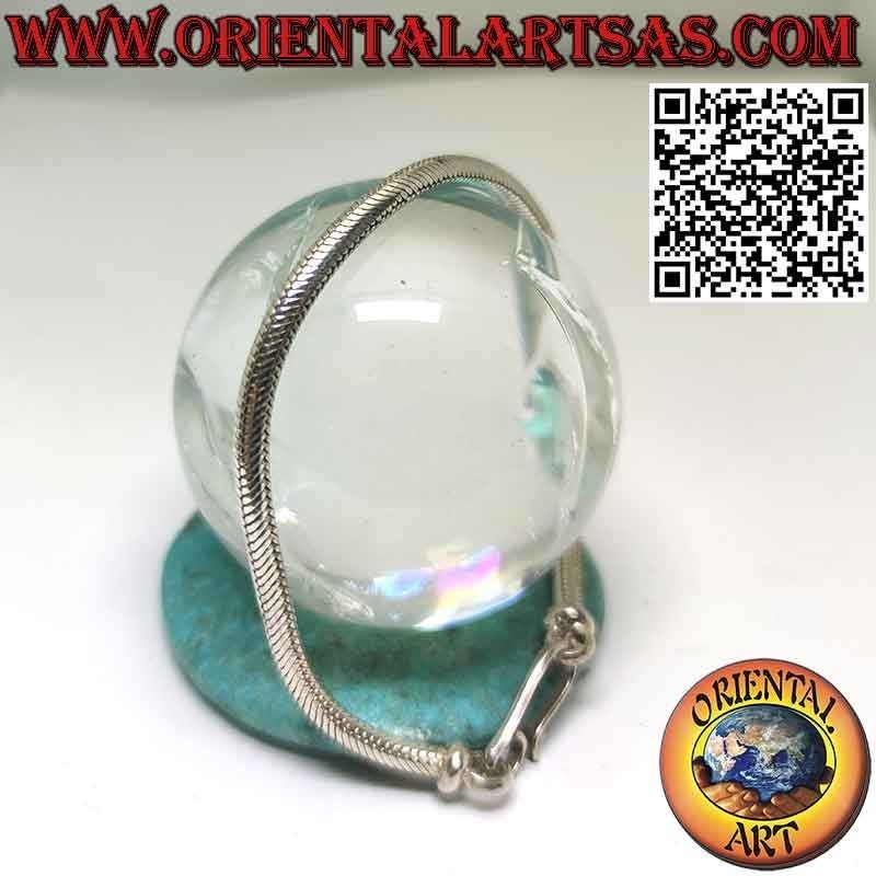 Bracciale in Argento Solido Maglia Snake Classica | Oriental Art