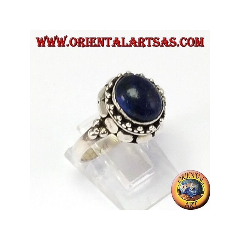 Anillo de plata con Lapislazzuli ovalada naturales