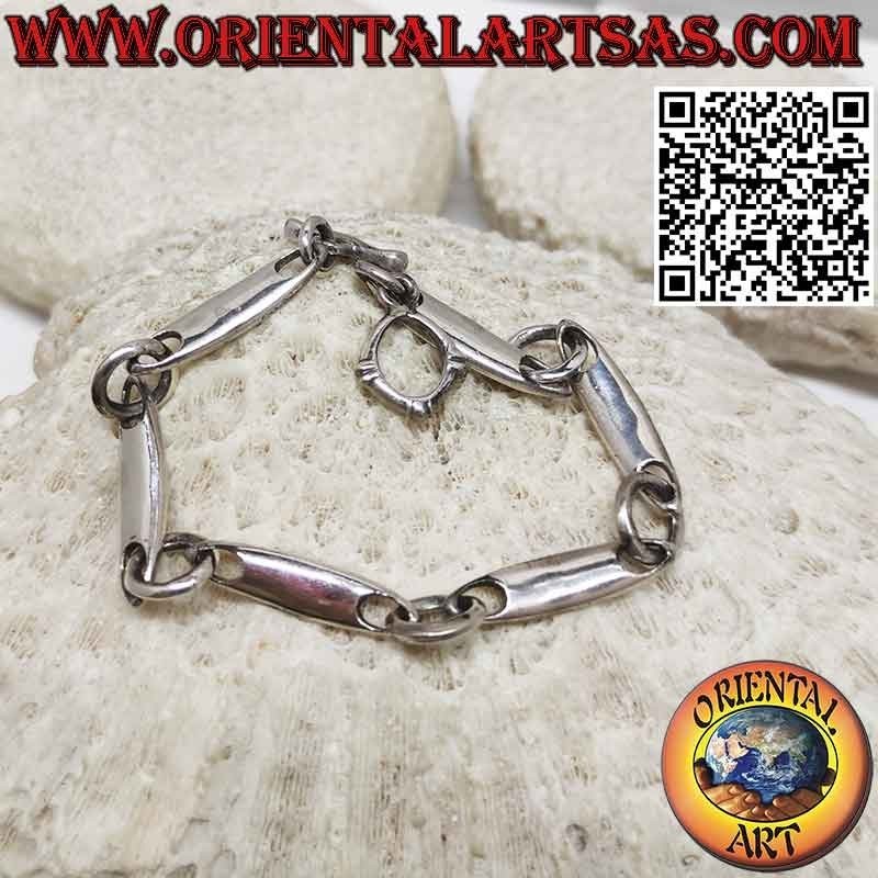 Bracciale Argento 925 Surf con Anelli Grandi | Oriental Art