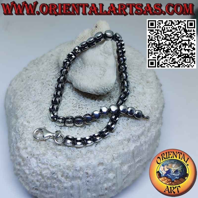 Luminoso Bracciale Argento 925 a Cilindri | Oriental Art