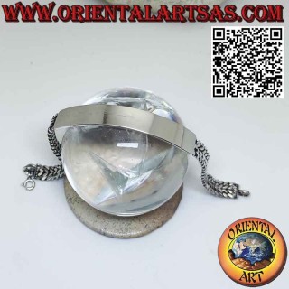 925 silver mesh bracelet with rigid plate customizable