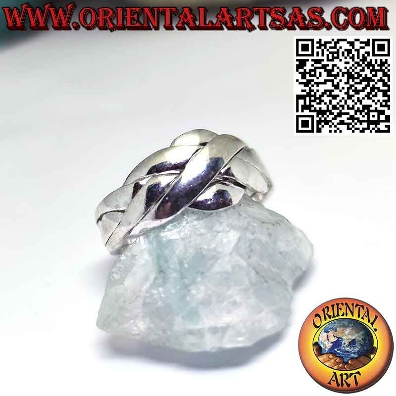 Türkisches Glaubens-Ringpuzzle Silber-Vierring erhältlich in allen Größen