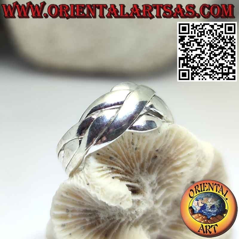 Bague de la foi turque puzzle argent à quatre anneaux