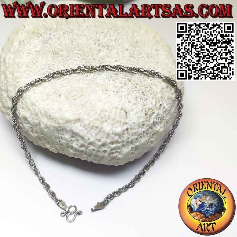 copy of Tobillera para bebé en tubos lisos de plata 925 ‰ con bolitas